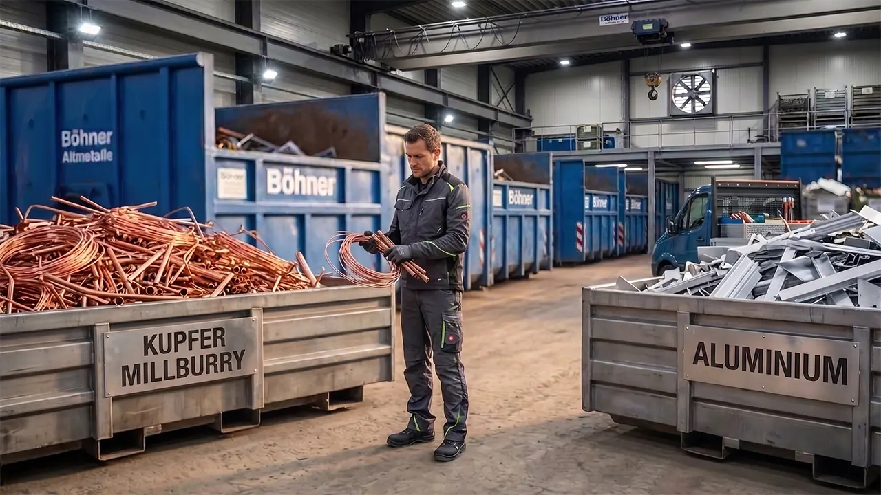 Durch perfekte Trennung der Altmetalle können Handwerker Ihren Baustellenschrott bei Böhner Altmetalle zu barem Geld machen.